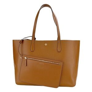 TORY BURCH Blake Large Leather Shoulder Tote Bag Cortado/Pink Moon w/ Wristlet